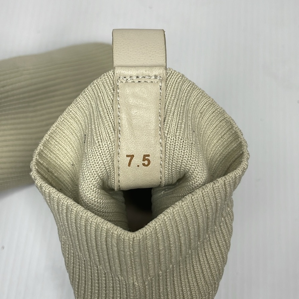Everlane The Glove Boots Size 7.5 Bone Cream Stacked Heel - Picture 13 of 14